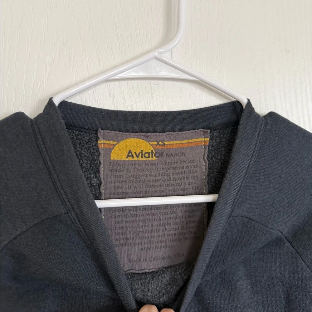 Aviator Nation BOLT CREW SWEATSHIRT CHARCOAL - Picture 3 of 6